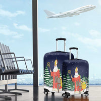 Saint Nicholas Christmas Luggage Cover Xmas Holiday Patterns - Wonder Print Shop