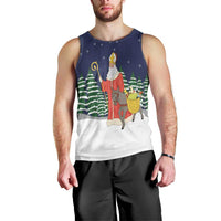 Saint Nicholas Christmas Men Tank Top Xmas Holiday Patterns - Wonder Print Shop