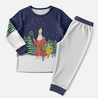 Saint Nicholas Christmas Pajama Set Xmas Holiday Patterns - Wonder Print Shop