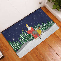 Saint Nicholas Christmas Rubber Doormat Xmas Holiday Patterns - Wonder Print Shop