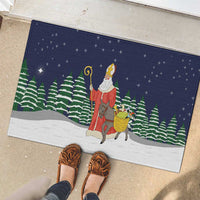 Saint Nicholas Christmas Rubber Doormat Xmas Holiday Patterns - Wonder Print Shop
