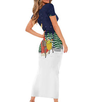 Saint Nicholas Christmas Short Sleeve Bodycon Dress Xmas Holiday Patterns - Wonder Print Shop