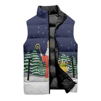 Saint Nicholas Christmas Sleeveless Puffer Jacket Xmas Holiday Patterns - Wonder Print Shop