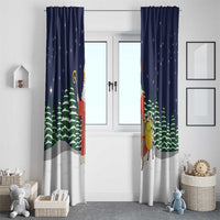 Saint Nicholas Christmas Window Curtain Xmas Holiday Patterns - Wonder Print Shop