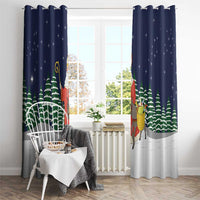 Saint Nicholas Christmas Window Curtain Xmas Holiday Patterns - Wonder Print Shop