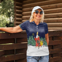 Saint Nicholas Christmas Women Polo Shirt Xmas Holiday Patterns - undefined