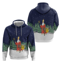 Saint Nicholas Christmas Zip Hoodie Xmas Holiday Patterns - Wonder Print Shop