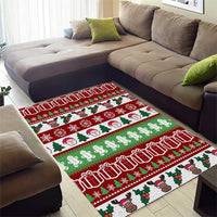 Snowman Tree Christmas Area Rug Xmas Holiday Patterns - Wonder Print Shop