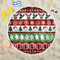 Snowman Tree Christmas Beach Blanket Xmas Holiday Patterns - Wonder Print Shop