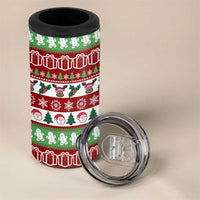 Snowman Tree Christmas 4 in 1 Can Cooler Tumbler Xmas Holiday Patterns - Wonder Print Shop