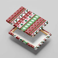 Snowman Tree Christmas Canvas Wall Art Xmas Holiday Patterns - Wonder Print Shop