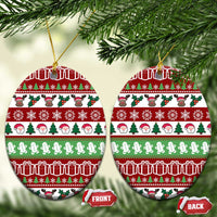 Snowman Tree Christmas Ceramic Ornament Xmas Holiday Patterns - Wonder Print Shop