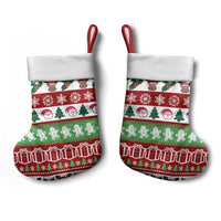 Snowman Tree Christmas Stocking Xmas Holiday Patterns - Wonder Print Shop
