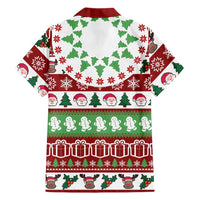 Snowman Tree Christmas Family Matching Off The Shoulder Long Sleeve Dress and Hawaiian Shirt Xmas Holiday Patterns - Wonder Print Shop