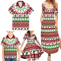 Snowman Tree Christmas Family Matching Summer Maxi Dress and Hawaiian Shirt Xmas Holiday Patterns - Wonder Print Shop