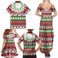 Snowman Tree Christmas Family Matching Summer Maxi Dress and Hawaiian Shirt Xmas Holiday Patterns - Wonder Print Shop