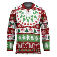 Snowman Tree Christmas Hockey Jersey Xmas Holiday Patterns - Wonder Print Shop