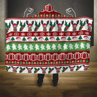 Snowman Tree Christmas Hooded Blanket Xmas Holiday Patterns - Wonder Print Shop