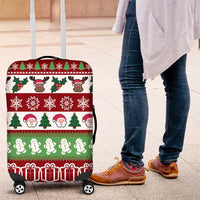 Snowman Tree Christmas Luggage Cover Xmas Holiday Patterns - Wonder Print Shop