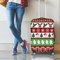 Snowman Tree Christmas Luggage Cover Xmas Holiday Patterns - Wonder Print Shop