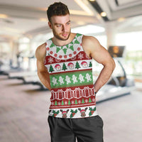 Snowman Tree Christmas Men Tank Top Xmas Holiday Patterns - Wonder Print Shop