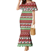 Snowman Tree Christmas Mermaid Dress Xmas Holiday Patterns - Wonder Print Shop