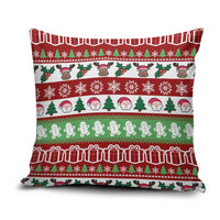 Snowman Tree Christmas Pillow Cover Xmas Holiday Patterns - Wonder Print Shop