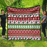 Snowman Tree Christmas Quilt Xmas Holiday Patterns - Wonder Print Shop