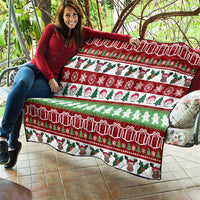 Snowman Tree Christmas Quilt Xmas Holiday Patterns - Wonder Print Shop