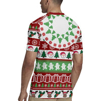 Snowman Tree Christmas Rugby Jersey Xmas Holiday Patterns - Wonder Print Shop