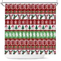 Snowman Tree Christmas Shower Curtain Xmas Holiday Patterns - Wonder Print Shop