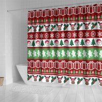 Snowman Tree Christmas Shower Curtain Xmas Holiday Patterns - Wonder Print Shop