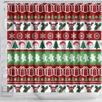 Snowman Tree Christmas Shower Curtain Xmas Holiday Patterns - Wonder Print Shop