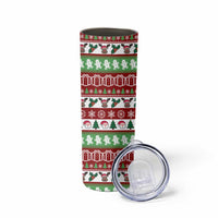 Snowman Tree Christmas Skinny Tumbler Xmas Holiday Patterns - Wonder Print Shop