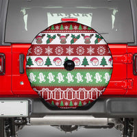 Snowman Tree Christmas Spare Tire Cover Xmas Holiday Patterns - Wonder Print Shop
