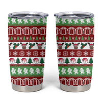 Snowman Tree Christmas Tumbler Cup Xmas Holiday Patterns - Wonder Print Shop