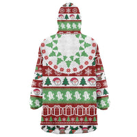 Snowman Tree Christmas Wearable Blanket Hoodie Xmas Holiday Patterns - Wonder Print Shop