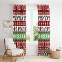 Snowman Tree Christmas Window Curtain Xmas Holiday Patterns - Wonder Print Shop