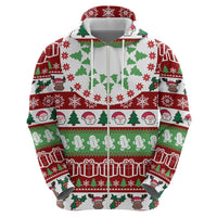 Snowman Tree Christmas Zip Hoodie Xmas Holiday Patterns - Wonder Print Shop