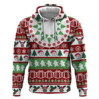 Snowman Tree Christmas Zip Hoodie Xmas Holiday Patterns - Wonder Print Shop