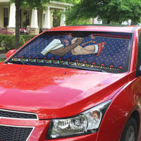 Santa And Jesus Christmas Christmas Auto Sun Shade Xmas Holiday Patterns - Wonder Print Shop