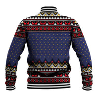 Santa And Jesus Christmas Christmas Baseball Jacket Xmas Holiday Patterns - Wonder Print Shop