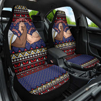 Santa And Jesus Christmas Christmas Car Seat Cover Xmas Holiday Patterns - Wonder Print Shop