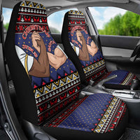 Santa And Jesus Christmas Christmas Car Seat Cover Xmas Holiday Patterns - Wonder Print Shop