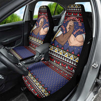 Santa And Jesus Christmas Christmas Car Seat Cover Xmas Holiday Patterns - Wonder Print Shop