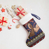 Santa And Jesus Christmas Christmas Stocking Xmas Holiday Patterns - Wonder Print Shop