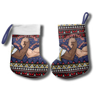 Santa And Jesus Christmas Christmas Stocking Xmas Holiday Patterns - Wonder Print Shop