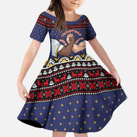 Santa And Jesus Christmas Christmas Family Matching Mermaid Dress and Hawaiian Shirt Xmas Holiday Patterns - Wonder Print Shop