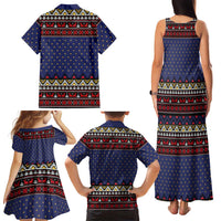 Santa And Jesus Christmas Christmas Family Matching Tank Maxi Dress and Hawaiian Shirt Xmas Holiday Patterns - Wonder Print Shop