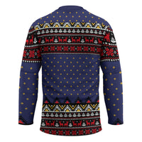 Santa And Jesus Christmas Christmas Hockey Jersey Xmas Holiday Patterns - Wonder Print Shop